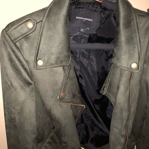 Banana Republic forest green suede jacket